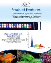 Load image into Gallery viewer, JC&amp;P Full Spectrum Aquarium Light 11&quot; to 45 Ultra Thin
